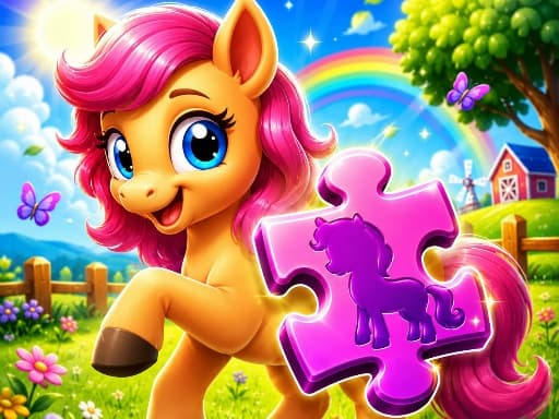 Play Cute Pony Puzzle Quest - Free Online Puzzle