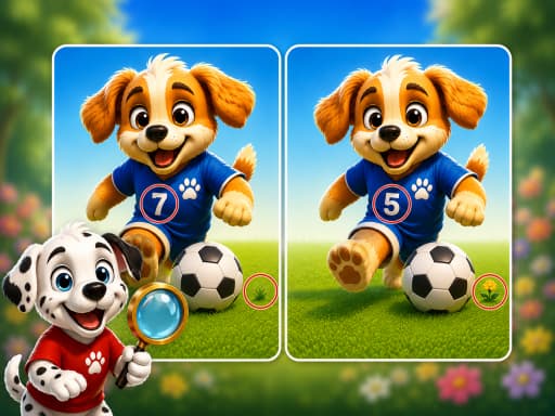 Play Dream Puppy Spot The Differences - Free Online Puzzle