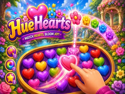 Play HueHearts - Free Online Puzzle