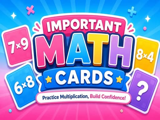 Play Important Math Cards - Free Online Puzzle