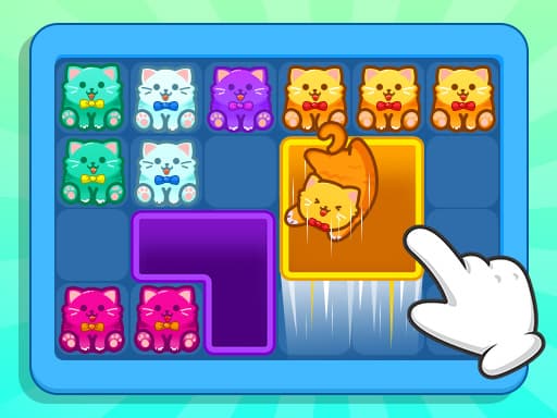 Play Meow Block Color Collect - Free Online Puzzle