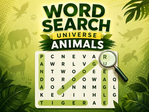 Play Word Search Universe Animals - Free Online Puzzle