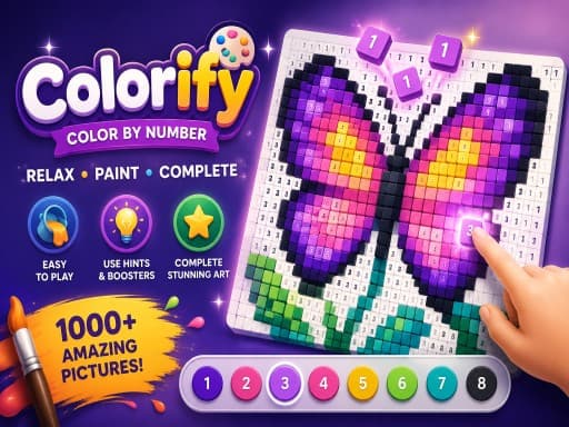 Play Colorify Color by Number - Free Online Puzzle
