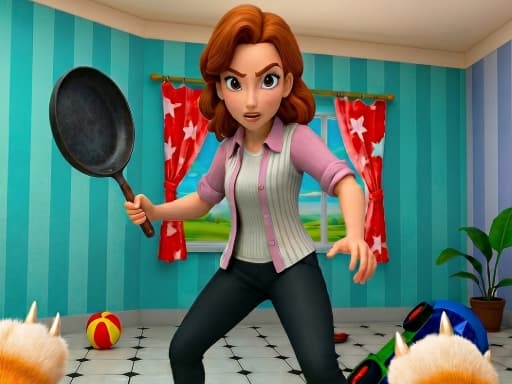 Play Bad Cat Prankster Moms Return - Free Online Adventure