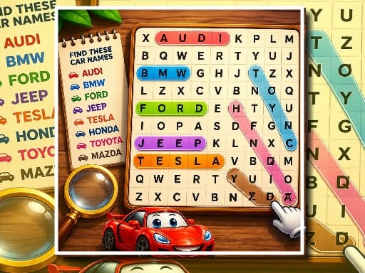 Play Car Word Hunt - Free Online Puzzle